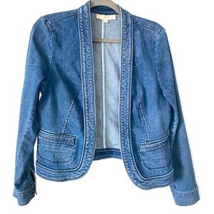 LOFT Women Fashion  Casual Denim Open Jacket.  Size 8
